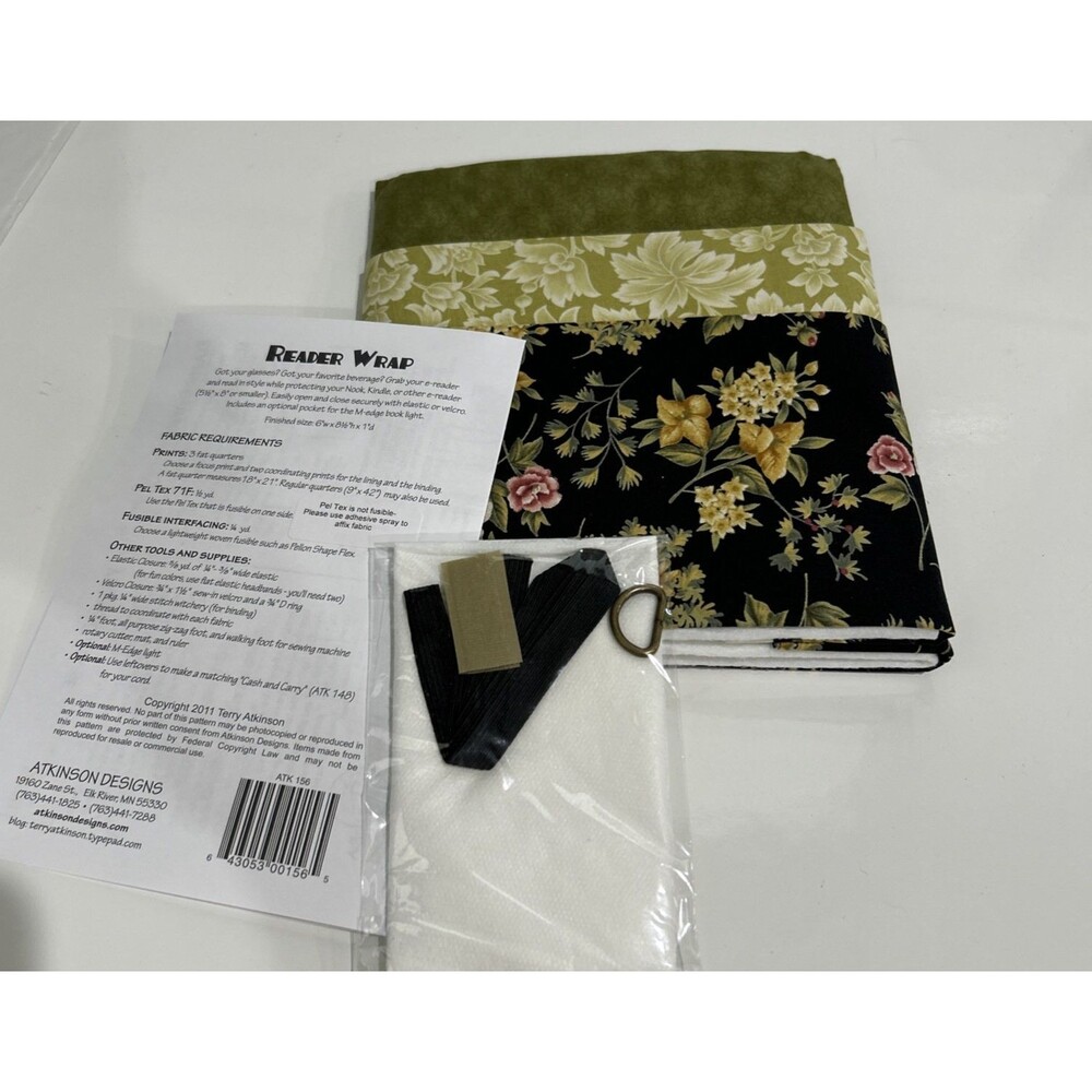 Atkinson Designs Reader Wrap Kit Fabric Pattern & Accessories